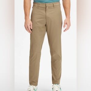 Fabletics The Only Pant Dark Twill Khaki Performance Stretch Golf Men's 36x32